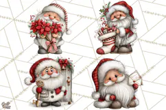 Santa Christmas Clipart, Cute Whimsical Santa PNG, Christmas Product Image 1