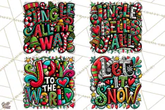 Whimsical Christmas Shirt Graphic PNG Holiday Doodle Quote Product Image 1