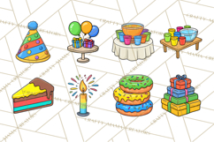 Birthday Party Clipart PNG Graphics, Birthday PNG Product Image 7