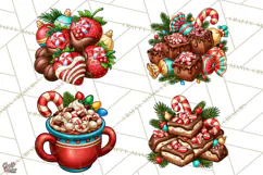 Cocoa Christmas Clipart, Chocolate Coffee Holiday PNG Product Image 1
