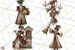 Christmas Circus Clipart, Vintage Christmas Circus PNG Product Image 1