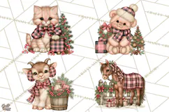 Buffalo Plaid Christmas PNG Clipart Product Image 1