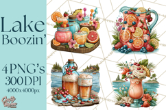 Lake Life Booze Clipart PNG Product Image 1