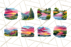 Watercolor Inspirational Landscape Backgrounds Product Image 7