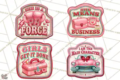 Girl Power Retro Diner Sign PNG Clipart Product Image 1