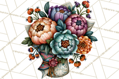 Halloween Floral Clipart PNG Spooky Flowers Images Product Image 3