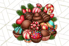 Cocoa Christmas Clipart, Chocolate Coffee Holiday PNG Product Image 3
