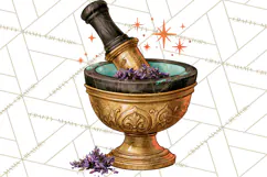 Vintage Witch Apothecary Clipart PNG, Halloween Magic Product Image 3