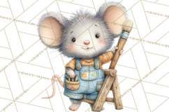 Mischievous Mouse Occupation Clipart PNG Product Image 2