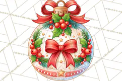 Multi Themed Christmas Ornament Clipart PNG Product Image 3