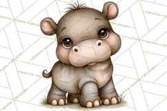 Safari Clipart African Animals Watercolor PNG Product Image 3