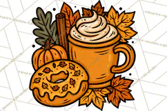Cozy Fall Clipart PNG Autumn Harvest Illustrations Product Image 3