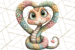 Cute Snake Clipart Pastel Reptile PNG Product Image 2