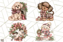 Buffalo Plaid Christmas PNG Clipart Product Image 1
