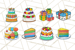 Birthday Party Clipart PNG Graphics, Birthday PNG Product Image 8