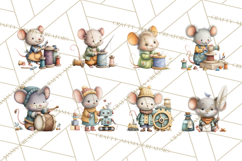 Mischievous Mouse Occupation Clipart PNG Product Image 9