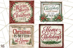 Farmhouse Christmas Signs PNG Product Image 1
