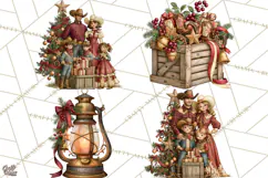 Western Christmas Clipart PNG, Cowboy Christmas, Rustic Product Image 1