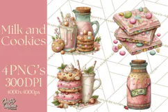 Milk Cookies Candy Chocolate Dessert Clipart PNG Product Image 1