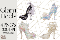 Glam High Heel Shoes PNG Clipart Luxury Fashion Heels Product Image 1