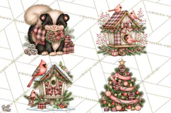 Buffalo Plaid Christmas PNG Clipart Product Image 1
