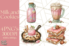 Milk Cookies Candy Chocolate Dessert Clipart PNG Product Image 1