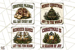 Vintage Christmas Metal Sign Clipart, Funny, Inspirational Product Image 1