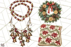 Vintage Farmhouse Christmas Decor PNG Product Image 1