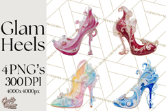 Glam High Heel Shoes PNG Clipart Luxury Fashion Heels Product Image 1