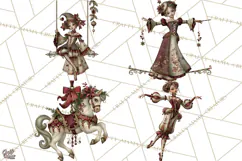 Christmas Circus Clipart, Vintage Christmas Circus PNG Product Image 1