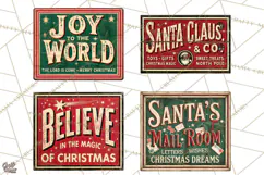 Vintage Christmas Signs Clipart PNG Product Image 1