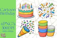 Birthday Party Clipart PNG Graphics, Birthday PNG Product Image 1