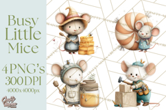 Mischievous Mouse Occupation Clipart PNG Product Image 1