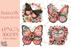 Inspirational Butterfly Sign Clipart PNG Product Image 1