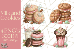 Milk Cookies Candy Chocolate Dessert Clipart PNG Product Image 1