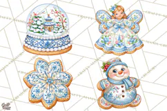 Chinoiserie Gingerbread Christmas Clipart PNG Product Image 1