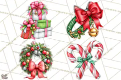 Christmas Cat Clipart PNG, Funny Kitten Christmas Product Image 1