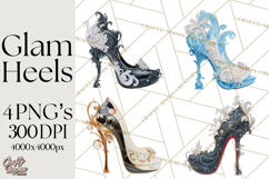 Glam High Heel Shoes PNG Clipart Luxury Fashion Heels Product Image 1