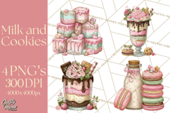 Milk Cookies Candy Chocolate Dessert Clipart PNG Product Image 1