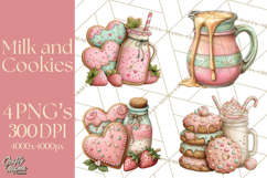 Milk Cookies Candy Chocolate Dessert Clipart PNG Product Image 1
