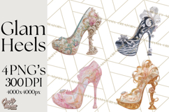 Glam High Heel Shoes PNG Clipart Luxury Fashion Heels Product Image 1