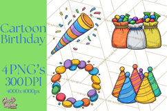 Birthday Party Clipart PNG Graphics, Birthday PNG Product Image 1