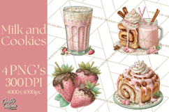 Milk Cookies Candy Chocolate Dessert Clipart PNG Product Image 1