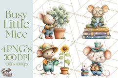 Mischievous Mouse Occupation Clipart PNG Product Image 1