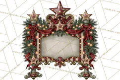 Christmas Circus Clipart, Vintage Christmas Circus PNG Product Image 4