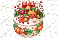 Multi Themed Christmas Ornament Clipart PNG Product Image 4