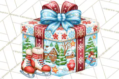 Multi Christmas Gifts Clipart PNG, Themed Wrapped Presents Product Image 5