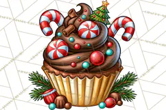 Cocoa Christmas Clipart, Chocolate Coffee Holiday PNG Product Image 4