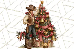 Western Christmas Clipart PNG, Cowboy Christmas, Rustic Product Image 4
