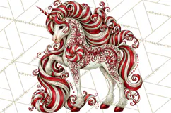 Whimsical Peppermint Animal PNG Christmas Clipart Product Image 3